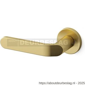 Mandelli1953 1611L Callas deurkruk gatdeel op rozet 51x6 mm linkswijzend mat messing - R21009750 - afbeelding 1