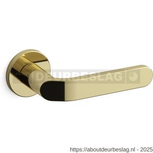 Mandelli1953 1611R Callas deurkruk gatdeel op rozet 51x6 mm rechtswijzend messing gepolijst - R21009753 - afbeelding 1