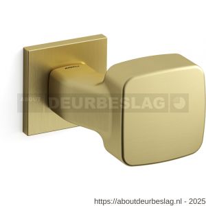 Mandelli1953 1621R Carré deurkruk gatdeel op rozet 50x50x6 mm rechtswijzend mat messing - R21009759 - afbeelding 1