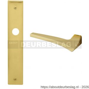 Mandelli1953 1630L BB72 Astrid deurkruk gatdeel op langschild 240x40 mm BB72 linkswijzend mat messing - R21015319 - afbeelding 1