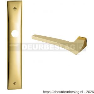Mandelli1953 1630L PC55 Astrid deurkruk gatdeel op langschild 240x40 mm PC55 linkswijzend messing gepolijst - R21015530 - afbeelding 1
