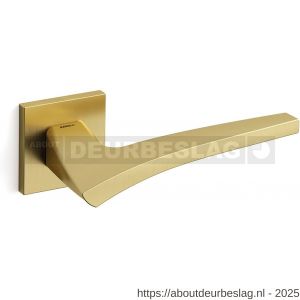 Mandelli1953 1631L Astrid deurkruk gatdeel op rozet 50x50x6 mm linkswijzend mat messing - R21009768 - afbeelding 1