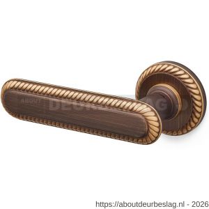 Mandelli1953 1641L Coco deurkruk gatdeel op rozet 51x10 mm linkswijzend mat brons - R21015231 - afbeelding 1
