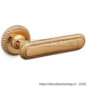 Mandelli1953 1641R Coco deurkruk gatdeel op rozet 51x10 mm rechtswijzend messing gepolijst - R21015168 - afbeelding 1