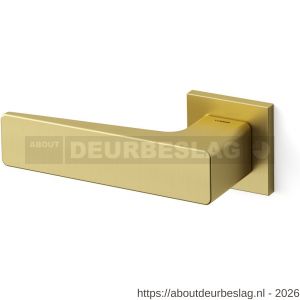 Mandelli1953 1651L Virgo deurkruk gatdeel op rozet 50x50x6 mm linkswijzend mat messing - R21011770 - afbeelding 1