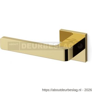Mandelli1953 1681L Lario deurkruk gatdeel op rozet 50x50x6 mm linkswijzend messing gepolijst - R21009790 - afbeelding 1