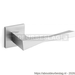 Mandelli1953 1691L Twee deurkruk gatdeel op rozet 50x50x6 mm linkswijzend mat chroom - R21009798 - afbeelding 1