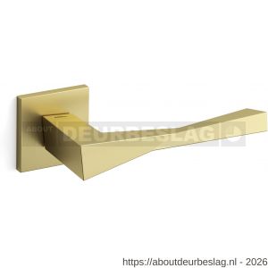 Mandelli1953 1691R Twee deurkruk gatdeel op rozet 50x50x6 mm rechtswijzend mat messing - R21009801 - afbeelding 1