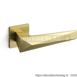 Mandelli1953 1721L Zeit deurkruk gatdeel op rozet 50x50x6 mm linkswijzend mat messing - R21009810 - afbeelding 1