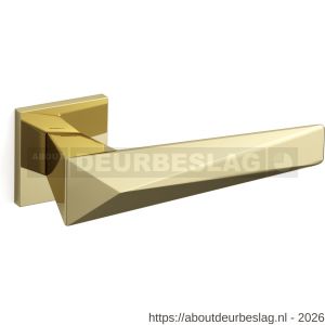 Mandelli1953 1721R Zeit deurkruk gatdeel op rozet 50x50x6 mm rechtswijzend messing gepolijst - R21009815 - afbeelding 1