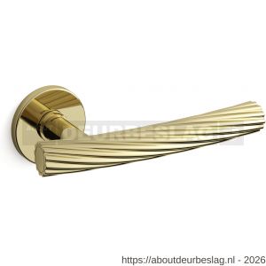 Mandelli1953 1731R Fusilla deurkruk gatdeel op rozet 51x6 mm rechtswijzend messing gepolijst - R21009825 - afbeelding 1