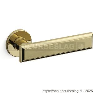Mandelli1953 1741 Kuki deurkruk op rozet 50x6 mm messing gepolijst-mat messing - R21009137 - afbeelding 1
