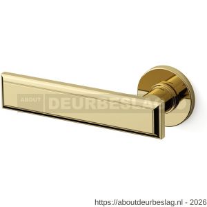 Mandelli1953 1741L Kuki deurkruk gatdeel op rozet 50x6 mm linkswijzend messing gepolijst - R21009836 - afbeelding 1