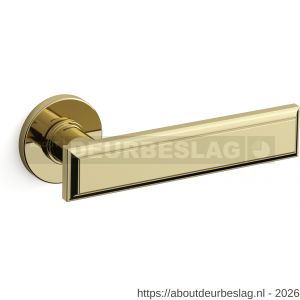 Mandelli1953 1741R Kuki deurkruk gatdeel op rozet 50x6 mm rechtswijzend messing gepolijst - R21009837 - afbeelding 1