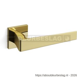 Mandelli1953 1761R Seven deurkruk gatdeel op rozet 50x50x6 mm rechtswijzend messing gepolijst-mat messing - R21009859 - afbeelding 1