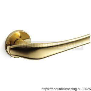 Mandelli1953 1791 Aqualung deurkruk op rozet 51x6 mm mat messing-messing gepolijst - R21009154 - afbeelding 1