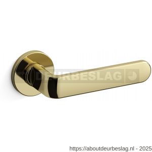 Mandelli1953 1801R PP33 deurkruk gatdeel op rozet 51x6 mm rechtswijzend messing gepolijst - R21009881 - afbeelding 1