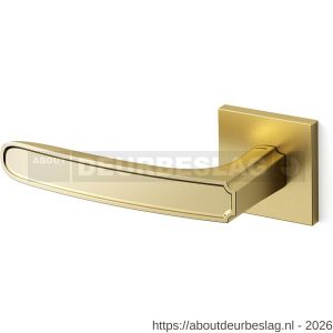 Mandelli1953 1871L Frame Q deurkruk gatdeel op rozet 50x50x6 mm linkswijzend mat messing-messing gepolijst - R21011788 - afbeelding 1