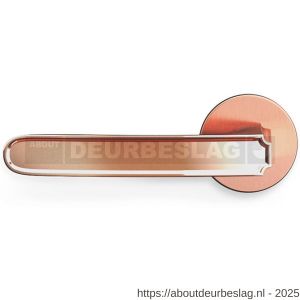 Mandelli1953 1881L Frame deurkruk gatdeel op rozet 51x6 mm linkswijzend rose goud - R21015141 - afbeelding 1