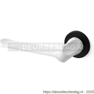 Mandelli1953 1921L MM80 deurkruk gatdeel op rozet 51x6 mm linkswijzend wit-zwart - R21015145 - afbeelding 1