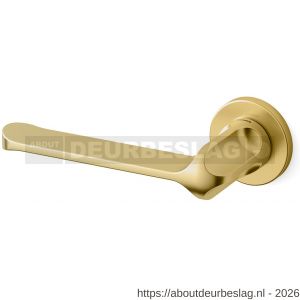 Mandelli1953 1921L MM80 deurkruk gatdeel op rozet 51x6 mm linkswijzend mat messing - R21011809 - afbeelding 1