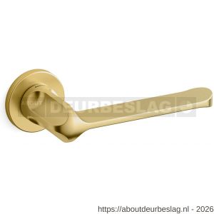 Mandelli1953 1921R MM80 deurkruk gatdeel op rozet 51x6 mm rechtswijzend mat messing - R21011810 - afbeelding 1