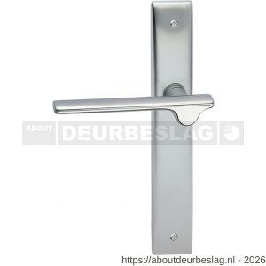 Mandelli1953 3190L BB56 Ara deurkruk gatdeel op langschild 240x40 mm BB56 mat linkswijzend chroom-chroom - R21015990 - afbeelding 1