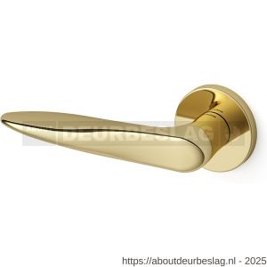 Mandelli1953 381L Zoe deurkruk gatdeel op rozet 51x6 mm linkswijzend messing gepolijst - R21009904 - afbeelding 1