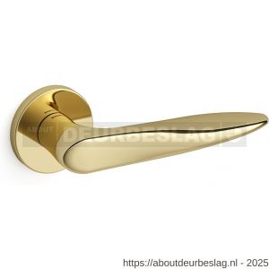 Mandelli1953 381R Zoe deurkruk gatdeel op rozet 51x6 mm rechtswijzend messing gepolijst - R21009905 - afbeelding 1