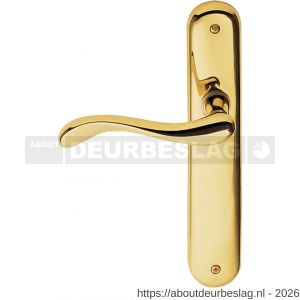 Mandelli1953 450L PC85 Ande deurkruk gatdeel op langschild PC85 linkswijzend messing gepolijst - R21017886 - afbeelding 1