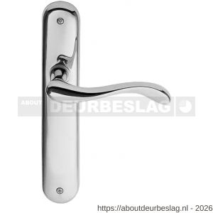 Mandelli1953 450R PC55 Ande deurkruk gatdeel op langschild 238x40 mm PC55 rechtswijzend chroom - R21015830 - afbeelding 1