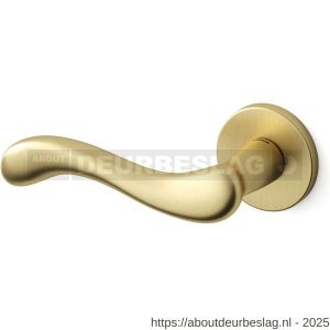 Mandelli1953 451L Ande deurkruk gatdeel op rozet 51x6 mm linkswijzend mat messing - R21009913 - afbeelding 1