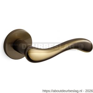 Mandelli1953 451R Ande deurkruk gatdeel op rozet 51x6 mm rechtswijzend brons - R21009907 - afbeelding 1