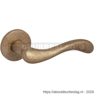 Mandelli1953 451R Ande deurkruk gatdeel op rozet 51x6 mm rechtswijzend messing getrommeld - R21015154 - afbeelding 1