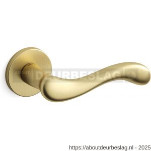 Mandelli1953 451R Ande deurkruk gatdeel op rozet 51x6 mm rechtswijzend mat messing - R21009914 - afbeelding 1
