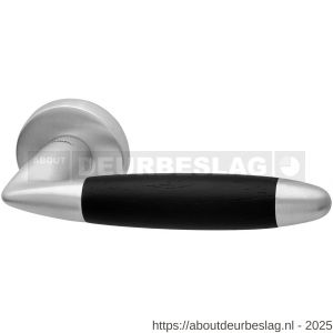 Mandelli1953 461 Totem deurkruk op rozet 51x6 mm mat chroom-ebben - R21014434 - afbeelding 1