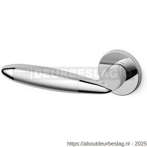 Mandelli1953 461L Totem deurkruk gatdeel op rozet 51x6 mm linkswijzend chroom-mat chroom - R21009919 - afbeelding 1