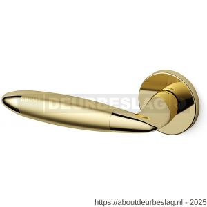 Mandelli1953 461L Totem deurkruk gatdeel op rozet 51x6 mm linkswijzend messing gepolijst-mat messing - R21009921 - afbeelding 1