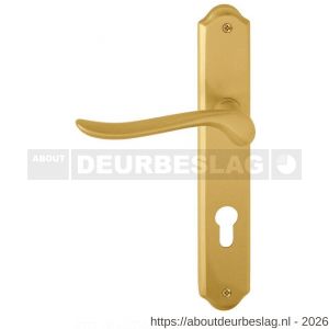 Mandelli1953 690L PC72 Rondo deurkruk gatdeel op langschild 260x47 mm PC72 linkswijzend mat messing - R21013632 - afbeelding 1