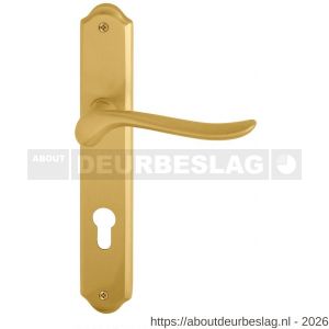 Mandelli1953 690R blind Rondo deurkruk gatdeel op langschild 260x47 mm blind rechtswijzend mat messing - R21013635 - afbeelding 1