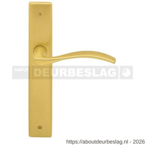 Mandelli1953 710R BB72 Zen deurkruk gatdeel op langschild BB72 rechtswijzend mat messing-messing gepolijst - R21018174 - afbeelding 1