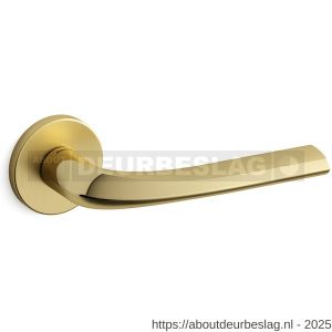 Mandelli1953 721R Filo deurkruk gatdeel op rozet 51x6 mm rechtswijzend mat messing-messing gepolijst - R21009934 - afbeelding 1