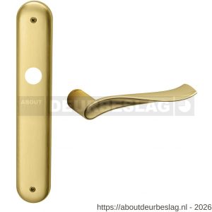 Mandelli1953 730R PC85 Spin deurkruk gatdeel op langschild PC85 rechtswijzend mat messing - R21018302 - afbeelding 1