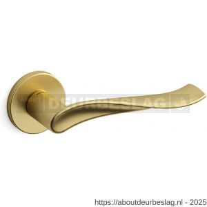 Mandelli1953 731R Spin deurkruk gatdeel op rozet 51x6 mm rechtswijzend mat messing - R21009950 - afbeelding 1