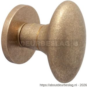 Mandelli1953 744/GIR deurknop op rozet 51x6 mm draaibaar messing getrommeld - R21016653 - afbeelding 1