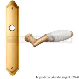 Mandelli1953 8000R PC85 Paros deurkruk gatdeel op langschild PC85 rechtswijzend mat messing - R21019666 - afbeelding 1