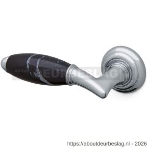 Mandelli1953 8001L Paros deurkruk gatdeel op rozet 51x12 mm linkswijzend chroom - R21015281 - afbeelding 1