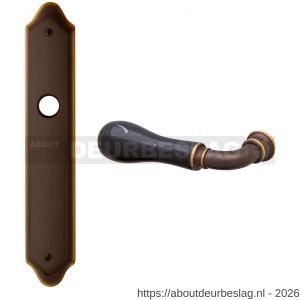 Mandelli1953 8010L PC72 Naxos deurkruk gatdeel op langschild PC72 linkswijzend mat brons - R21019708 - afbeelding 1