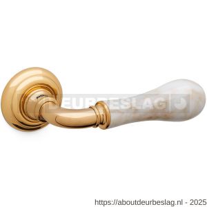 Mandelli1953 8011 Naxos deurkruk op rozet 51x12 mm messing gepolijst - R21014496 - afbeelding 1
