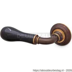 Mandelli1953 8011L Naxos deurkruk gatdeel op rozet 51x12 mm linkswijzend mat brons - R21015251 - afbeelding 1